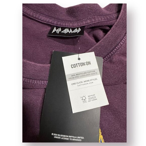 Cotton On Def Leppard Oversized Graphic‎ Tee Size Medium Retro - Picture 5 of 6